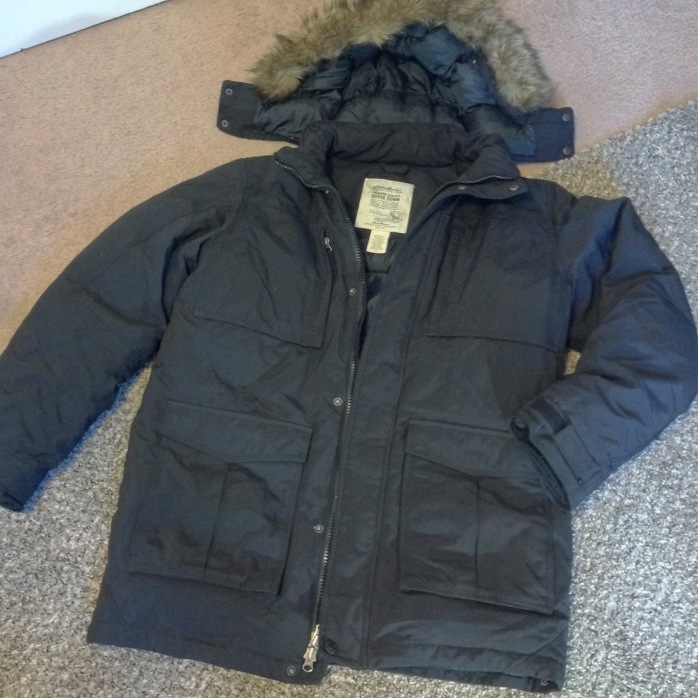 Eddie Bauer Goosedown WeatherEdge Black Coat(M)